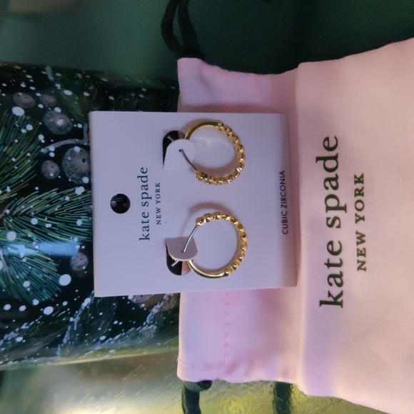 kate spade Jewelry - Kate Spade earrings NWT gold hoops